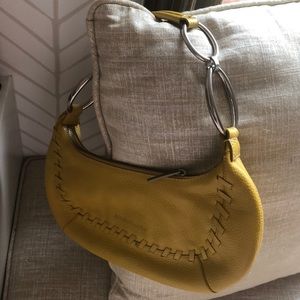 Like new MINT Condition BCBG pebble leather purse Yellow